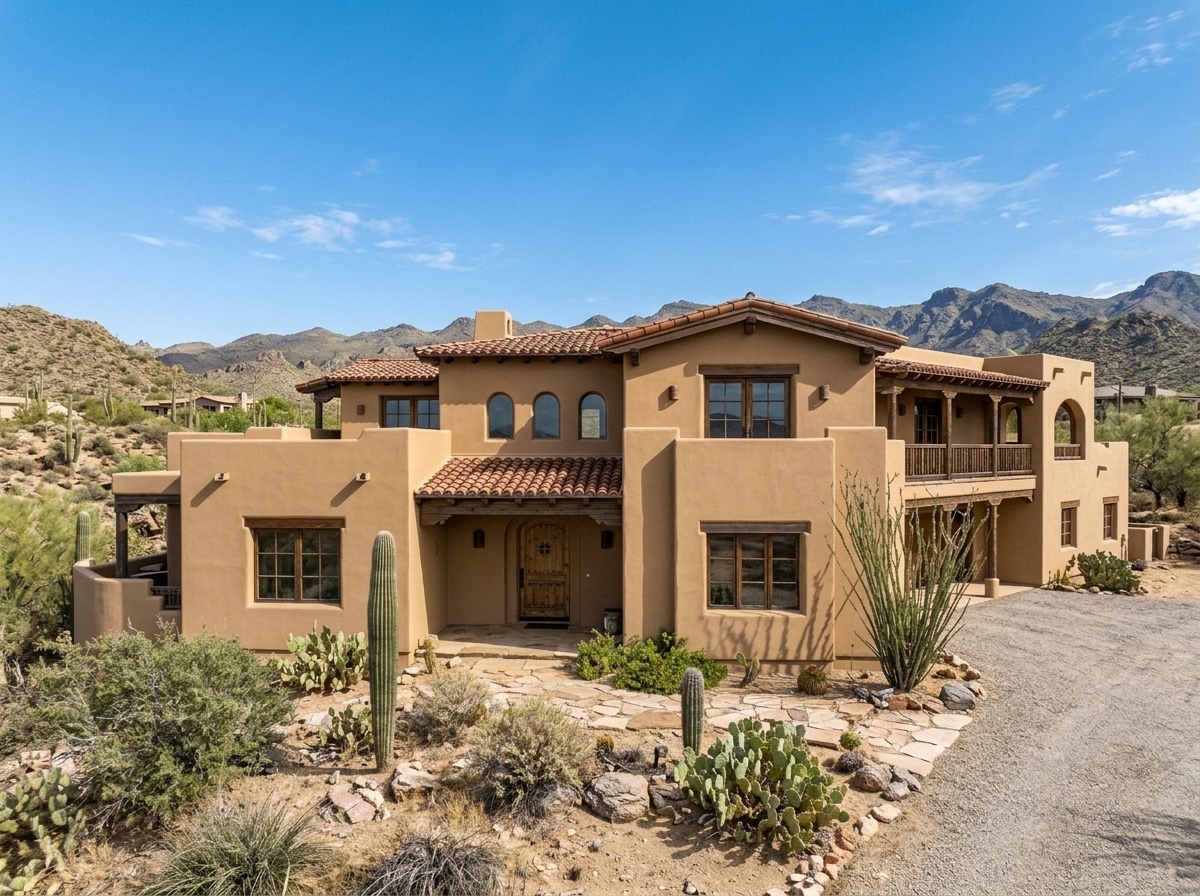 Completed exterior painting and stucco finish in Rancho Mañana, Cave Creek AZ